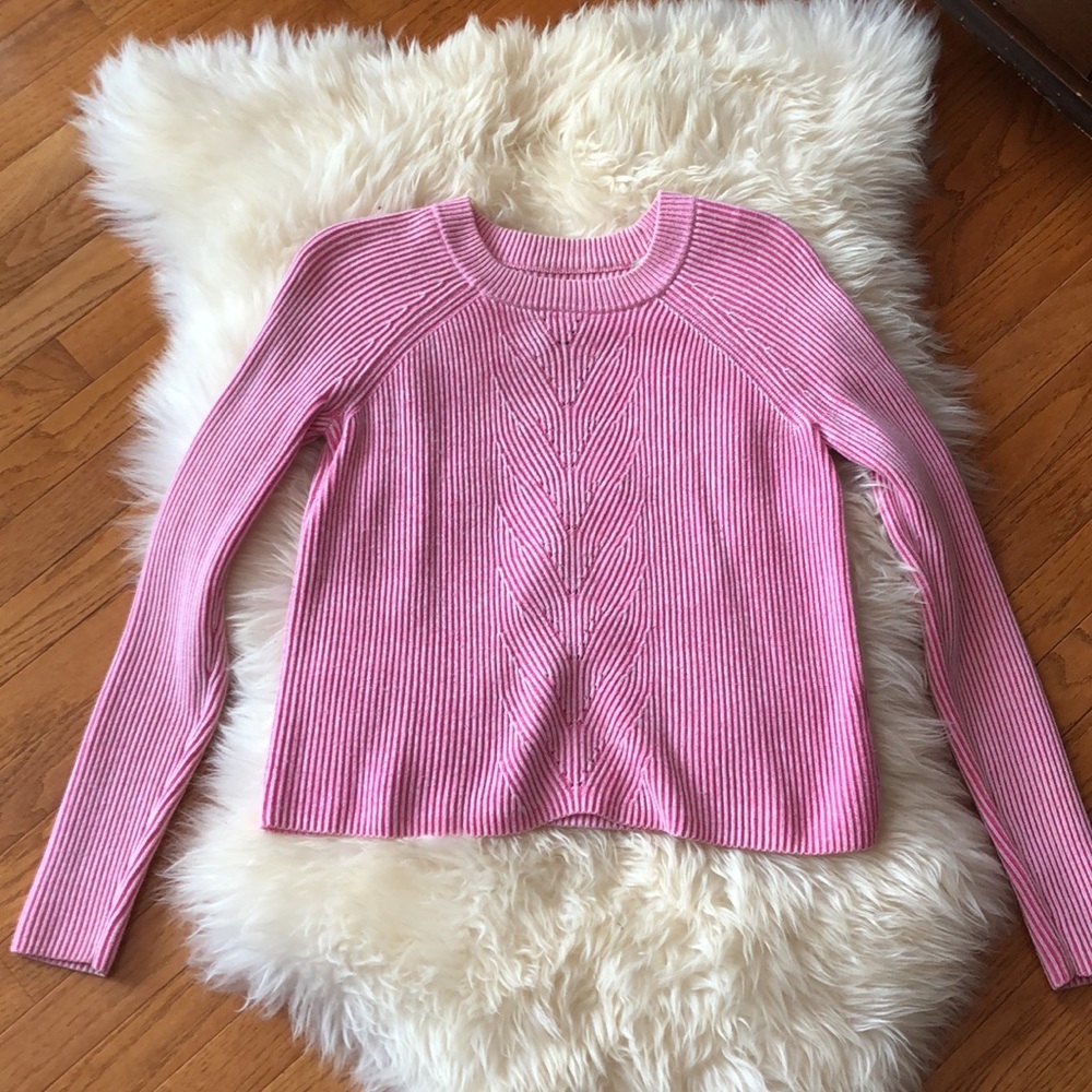 Jack Wills Crew Neck Ribbed Sweater -Pink
